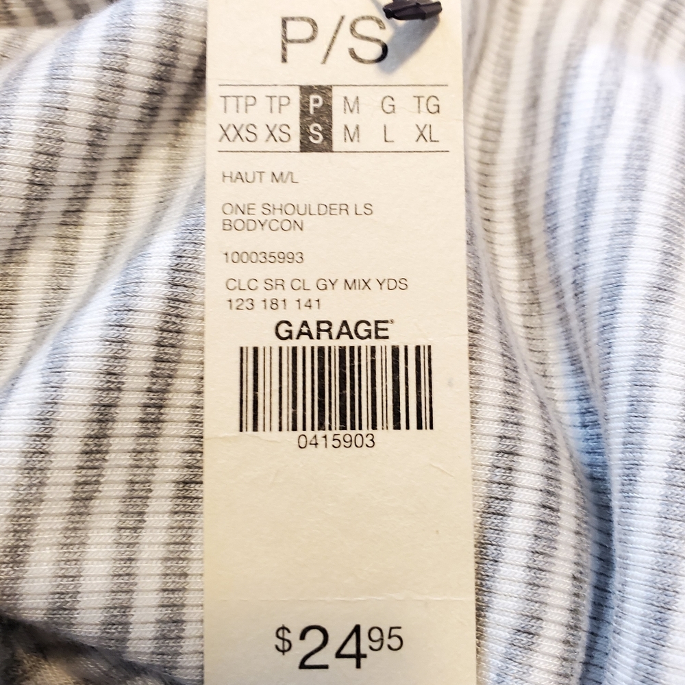 💥Host Pick !!💥 Garage single long sleeve bodysuit knit stripesize petite small - Picture 5 of 5